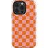 Orange Checkered iPhone 15 Pro Impact Case